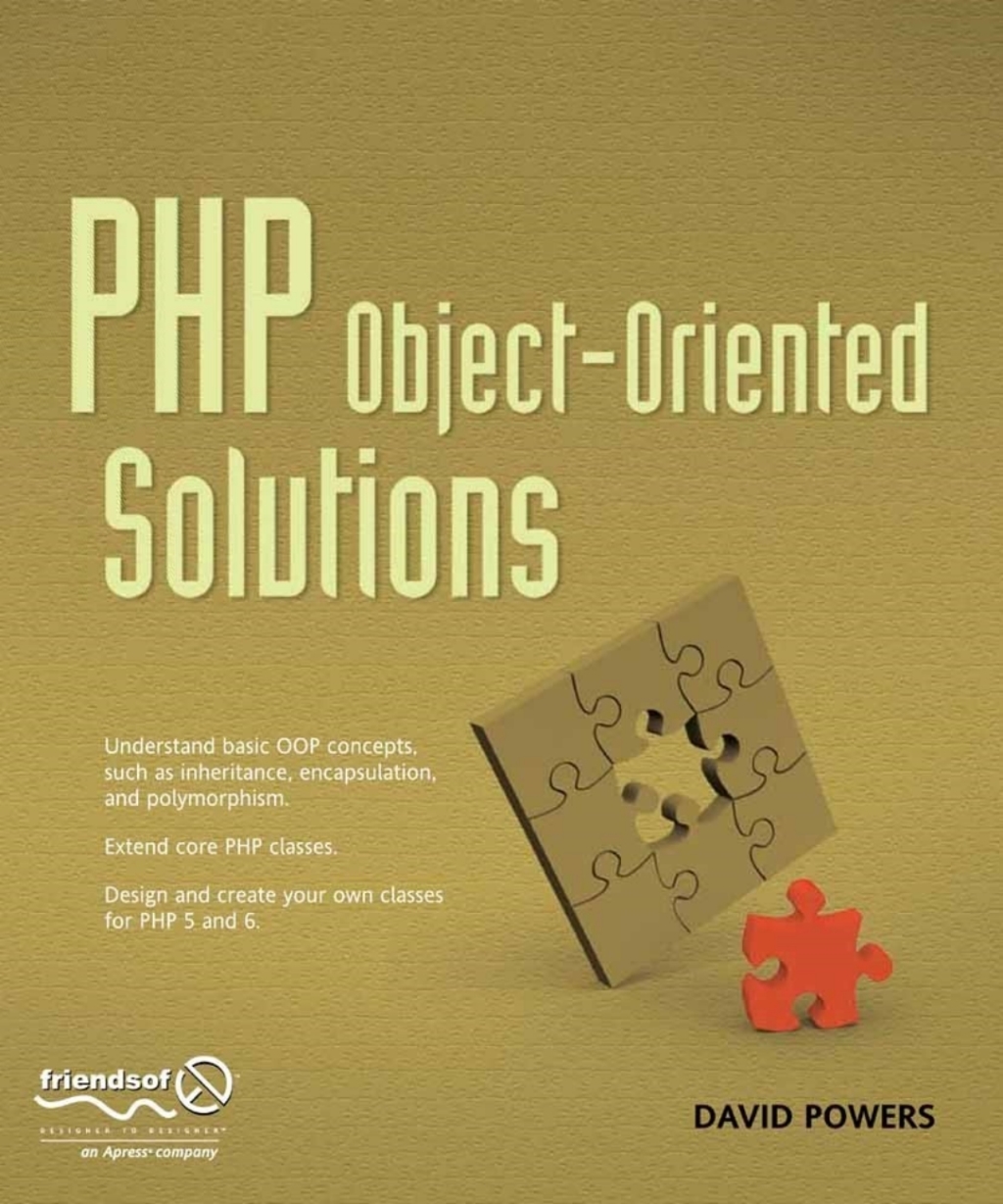 PHP Object-Oriented Solutions  â€“ PDF/EPUB Version Downloadable