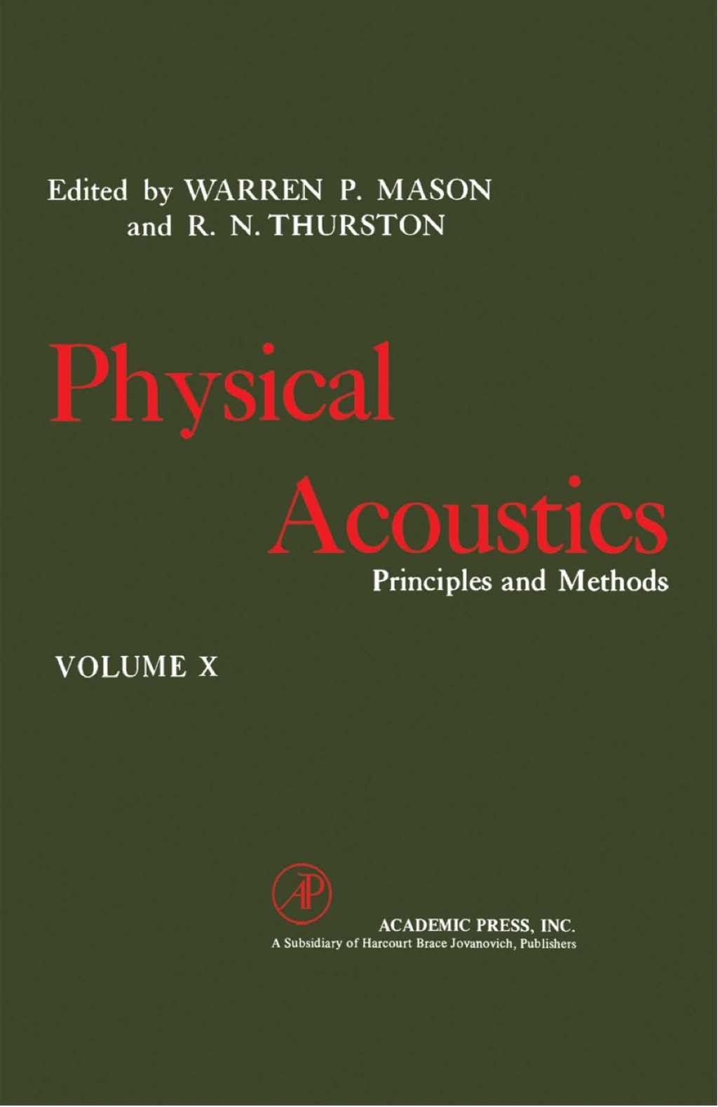 Physical Acoustics V10: Principles and Methods 1st Edition â€“ PDF/EPUB Version Downloadable