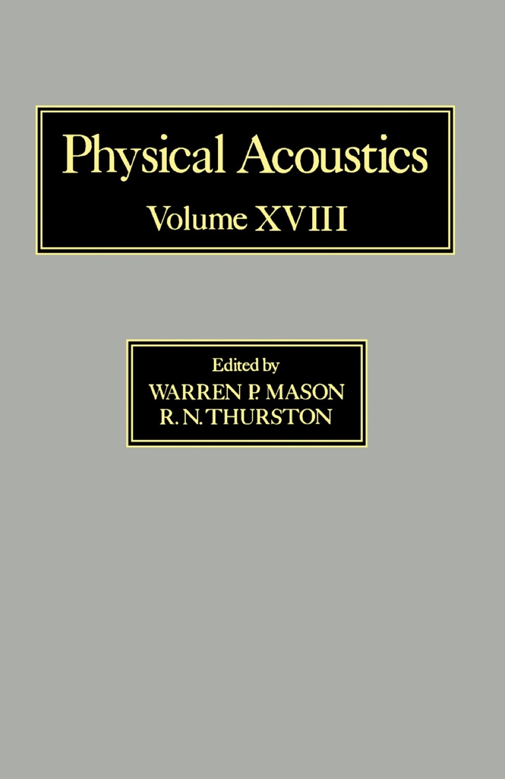 Physical Acoustics V18: Principles and Methods  â€“ PDF/EPUB Version Downloadable