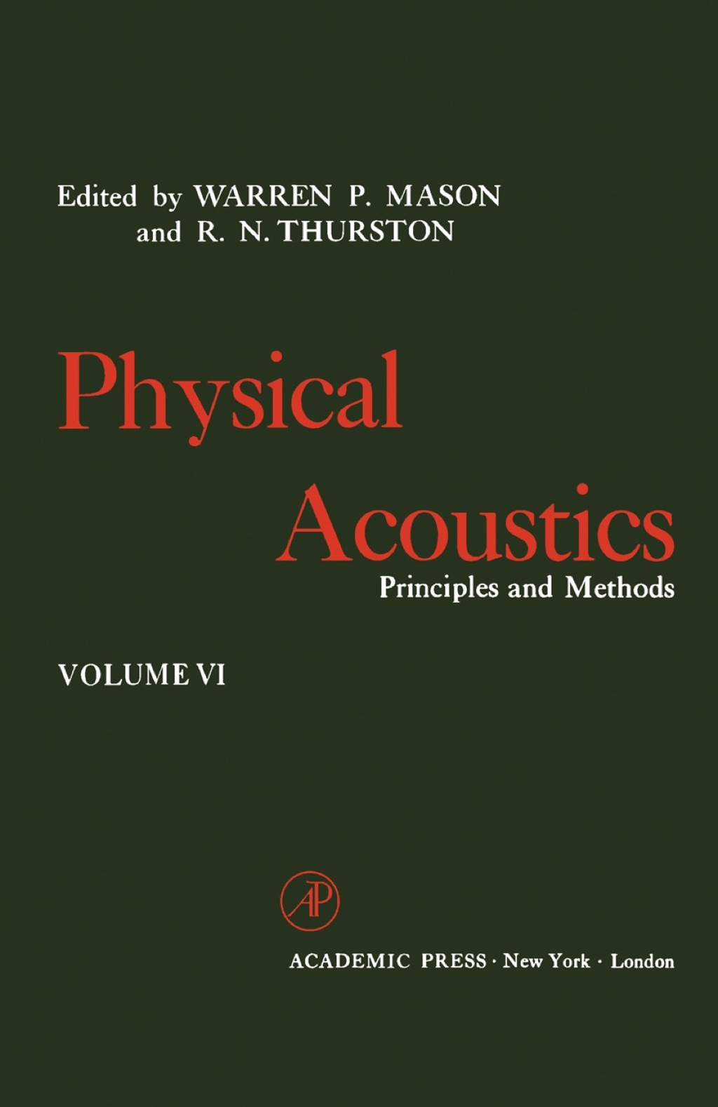 Physical Acoustics V6: Principles and Methods 1st Edition â€“ PDF/EPUB Version Downloadable