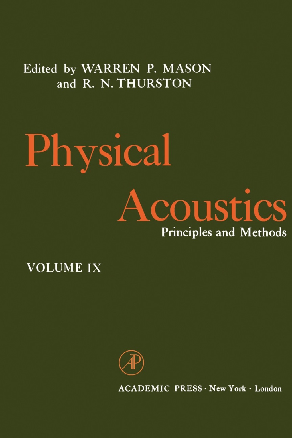 Physical Acoustics V9: Principles and Methods  â€“ PDF/EPUB Version Downloadable