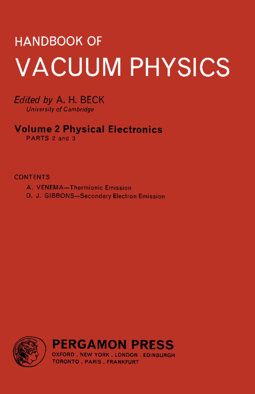 Physical Electronics Handbook of Vacuum Physics  â€“ PDF/EPUB Version Downloadable