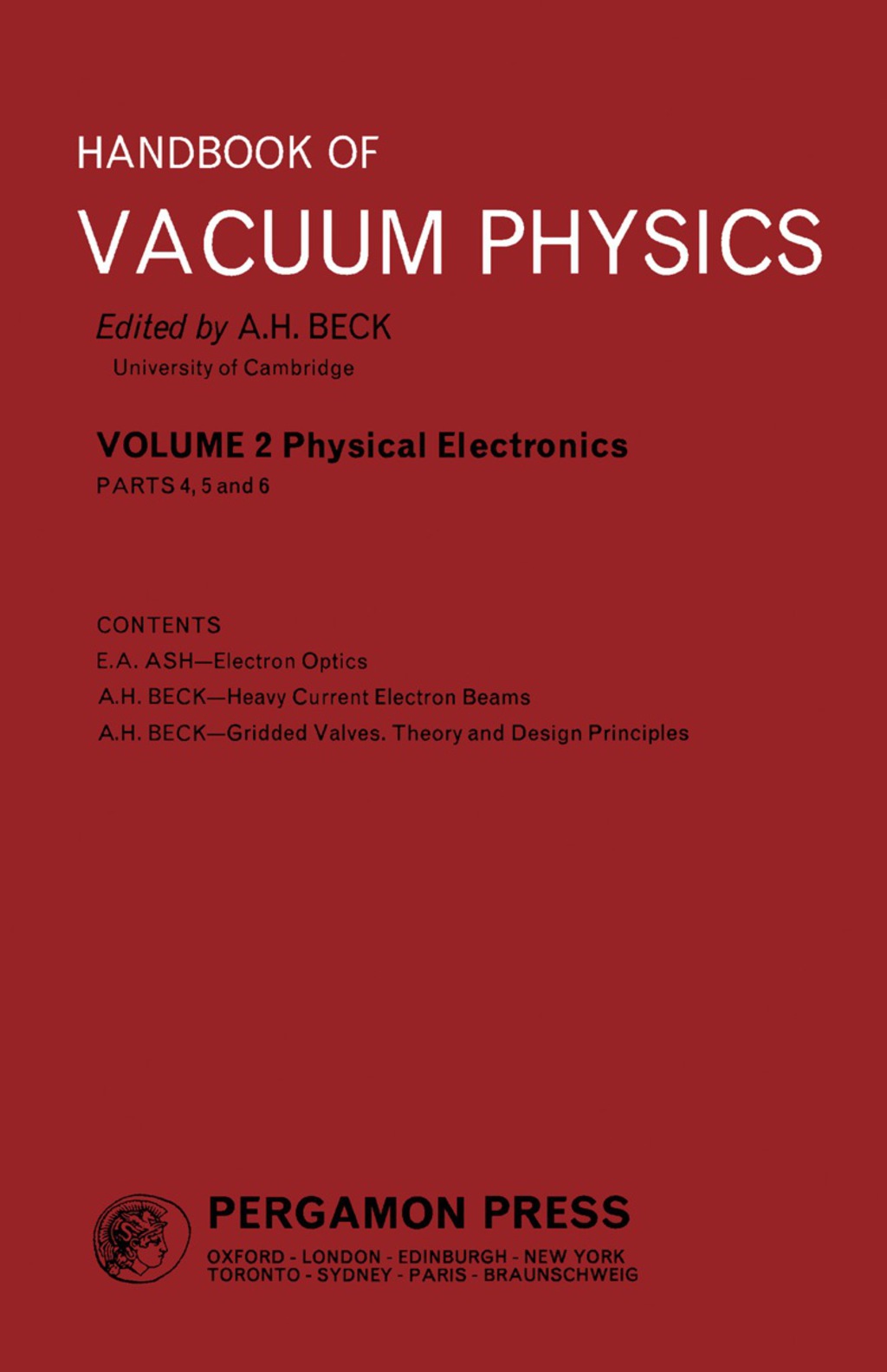 Physical Electronics Handbook of Vacuum Physics  â€“ PDF/EPUB Version Downloadable