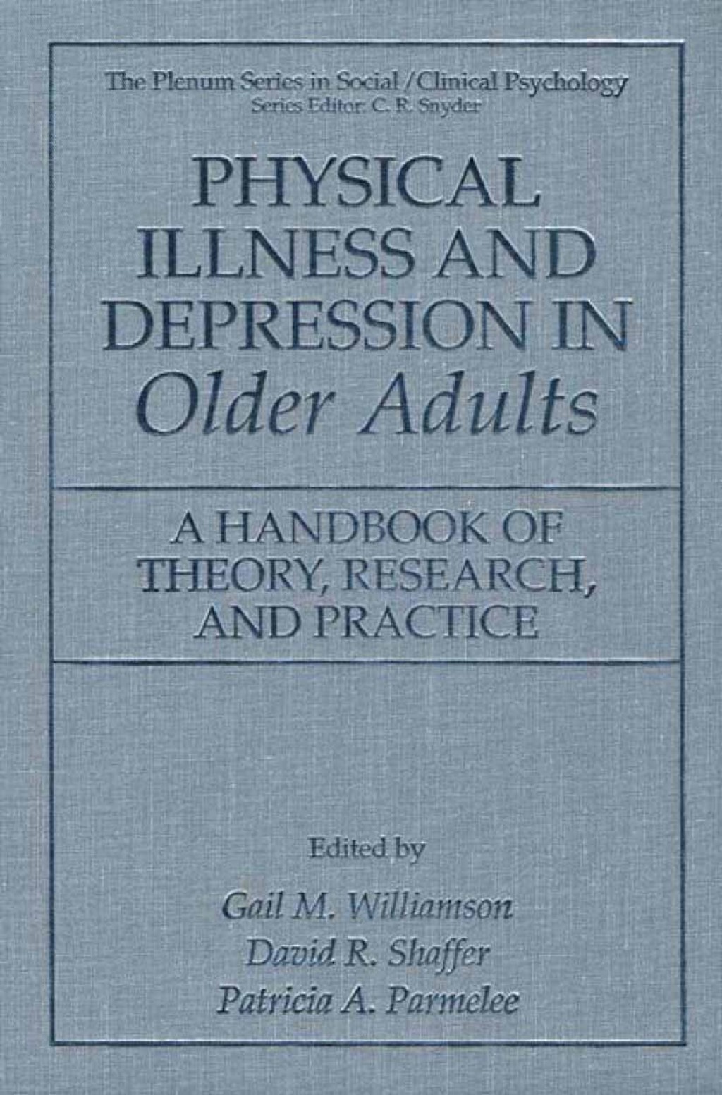 Physical Illness and Depression in Older Adults A Handbook of Theory, Research, and Practice 1st Edition â€“ PDF/EPUB Version Downloadable