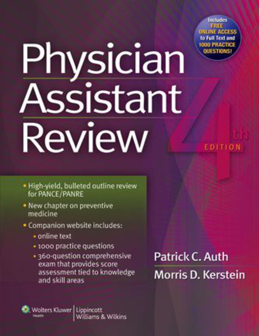 Physician Assistant Review 4th Edition â€“ PDF/EPUB Version Downloadable