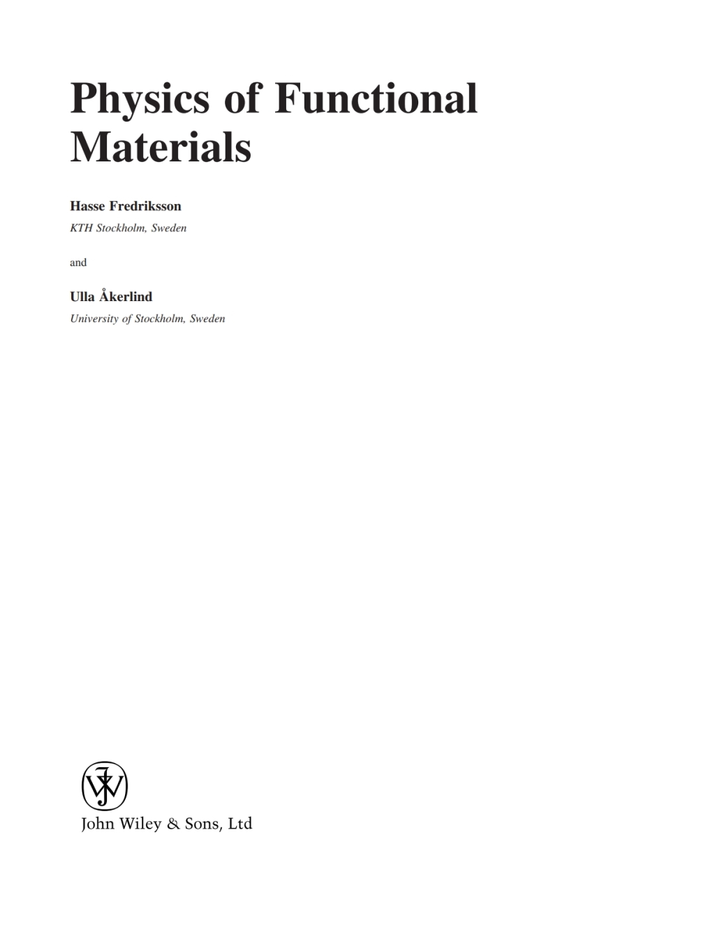 Physics of Functional Materials 1st Edition â€“ PDF/EPUB Version Downloadable
