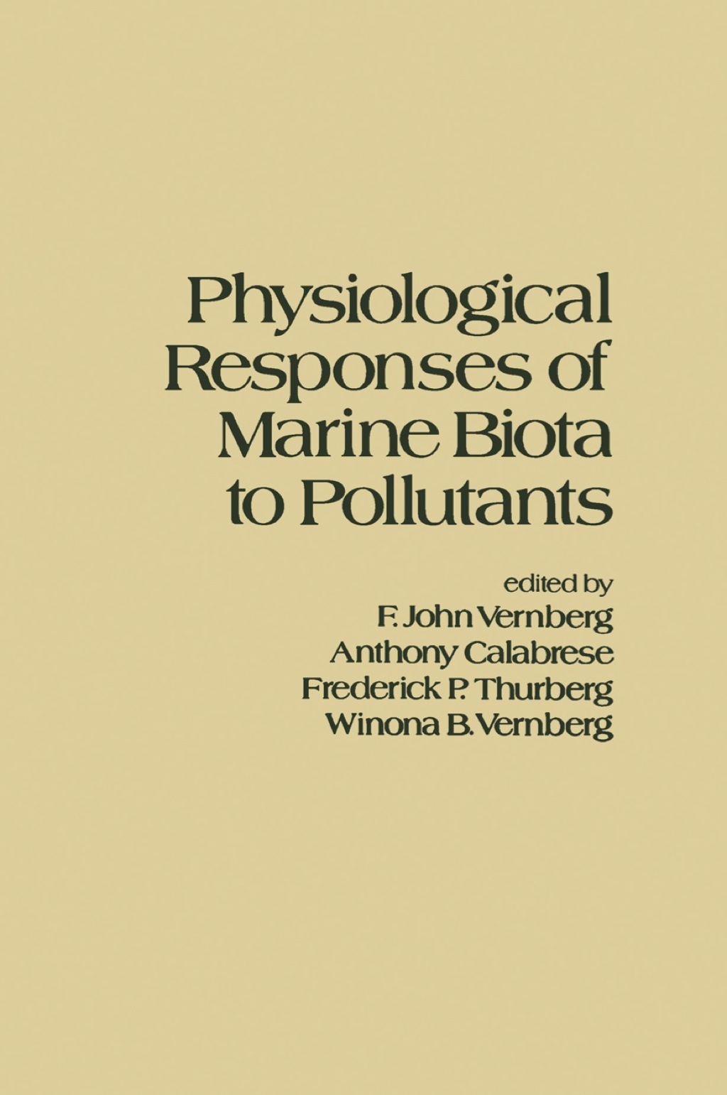 PHYSIOLGCL RESP OF MARINE BIOTA TO POL Z 1st Edition â€“ PDF/EPUB Version Downloadable