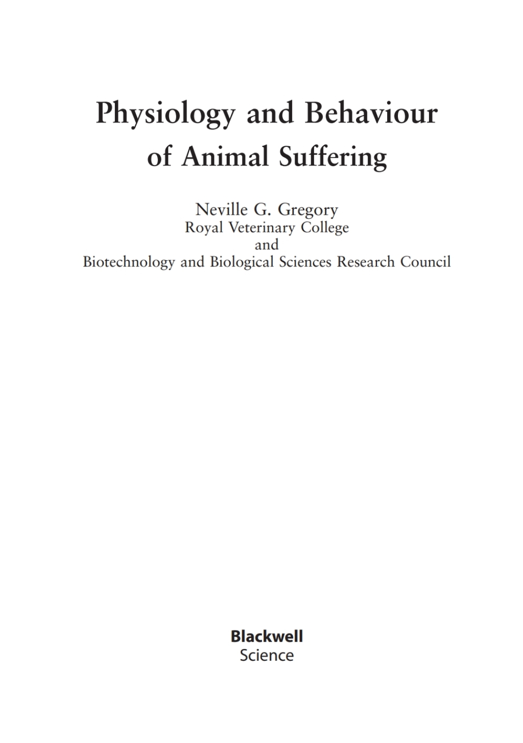 Physiology and Behaviour of Animal Suffering 1st Edition â€“ PDF/EPUB Version Downloadable