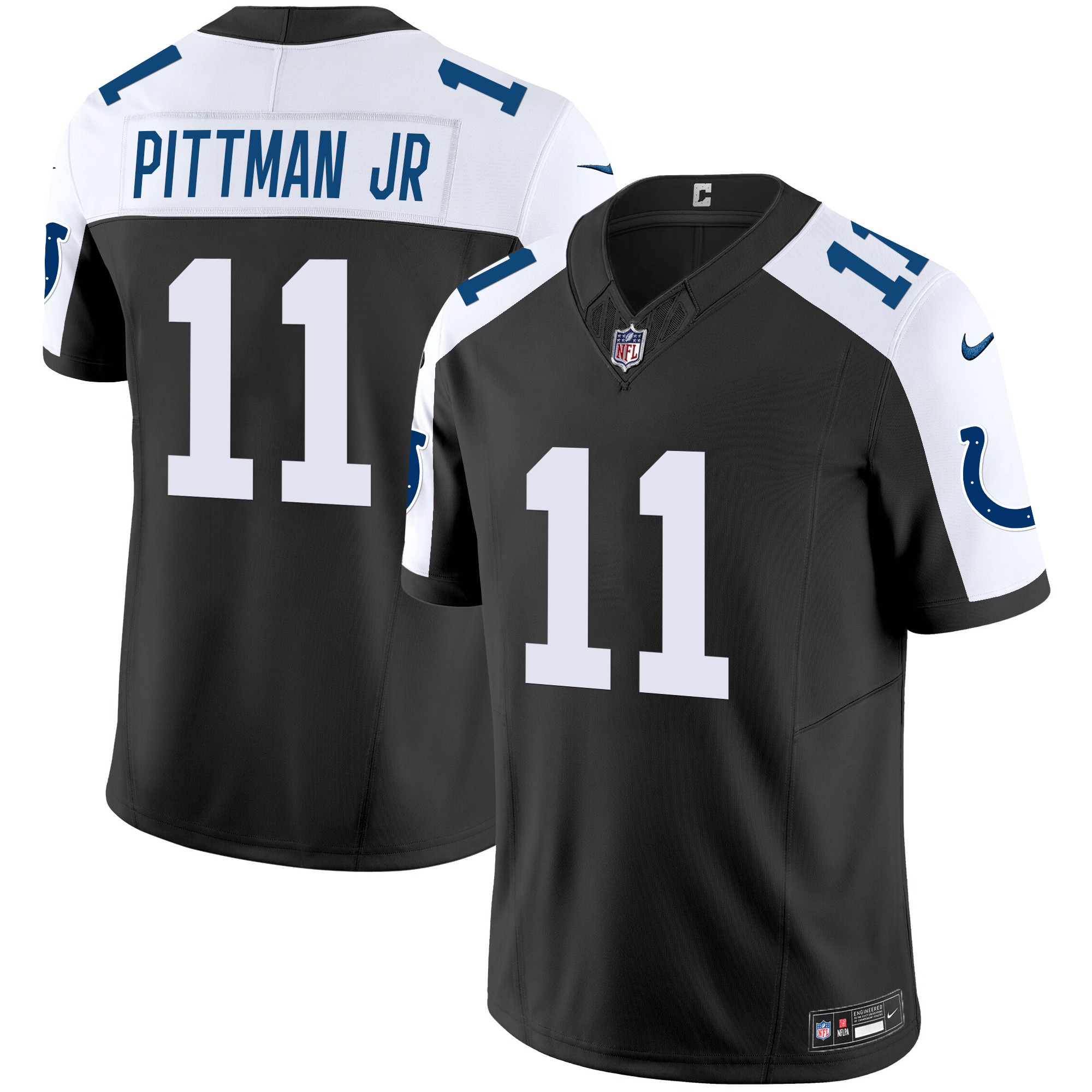 Pittman Jr. Men's Indianapolis Colts Vapor Limited Black Alternate Jersey - All Stitched