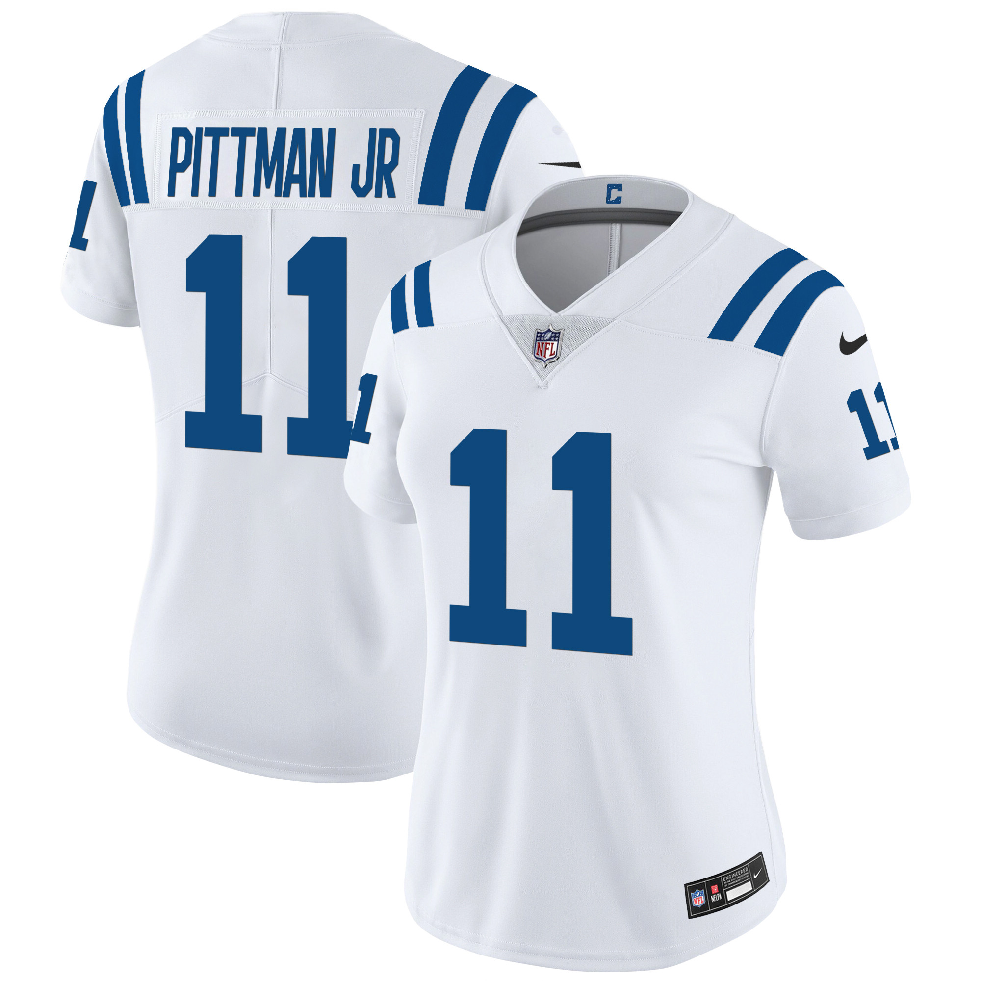 Pittman Jr. Women's Indianapolis Colts Vapor Limited White Jersey - All Stitched