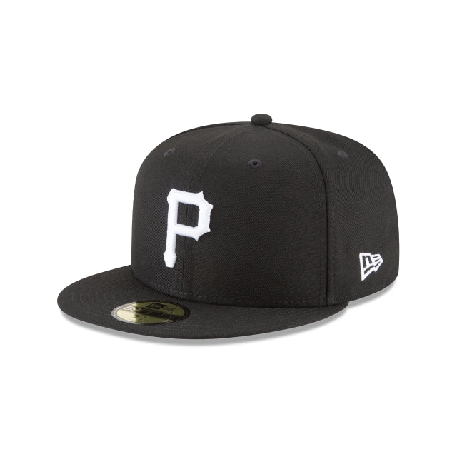 Pittsburgh Pirates Black and White Basic 59FIFTY Fitted