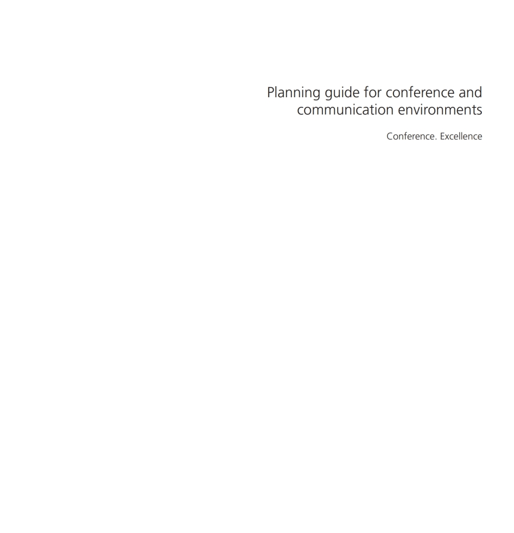Planning Guide for Conference and Communication Environments Conference. Excellence 1st Edition â€“ PDF/EPUB Version Downloadable