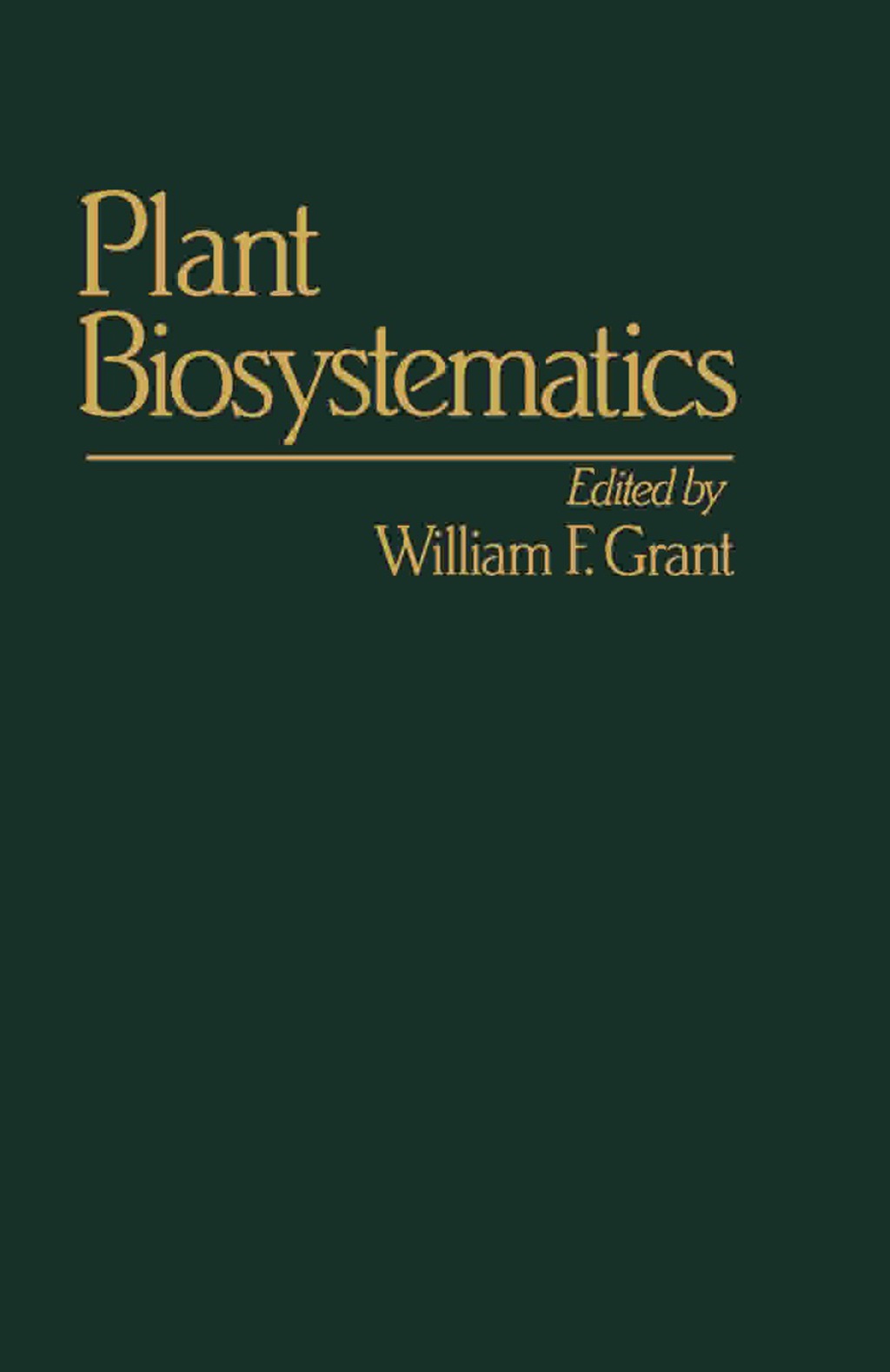 Plant Biosystematics  â€“ PDF/EPUB Version Downloadable