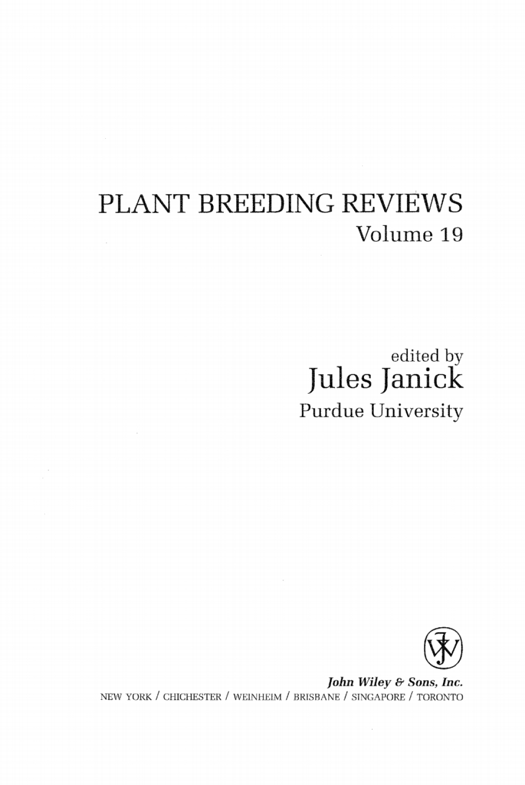 Plant Breeding Reviews 1st Edition – PDF/EPUB Version Downloadable