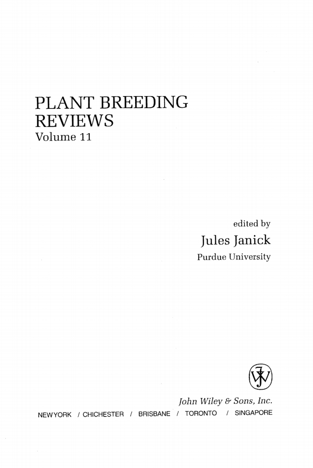 Plant Breeding Reviews 1st Edition – PDF/EPUB Version Downloadable