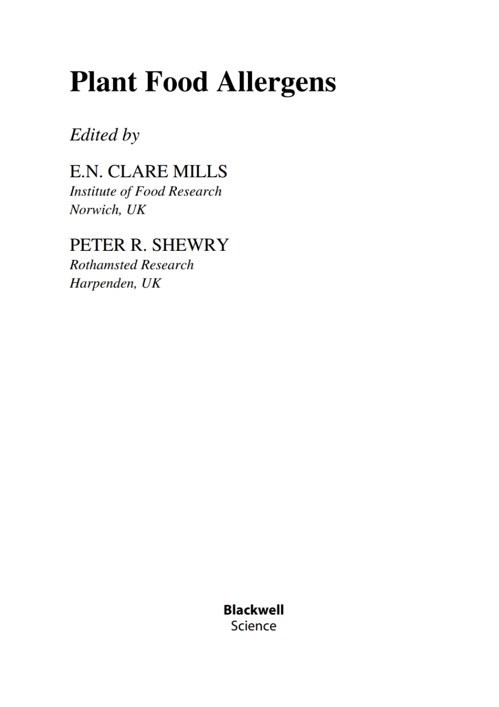 Plant Food Allergens 1st Edition â€“ PDF/EPUB Version Downloadable