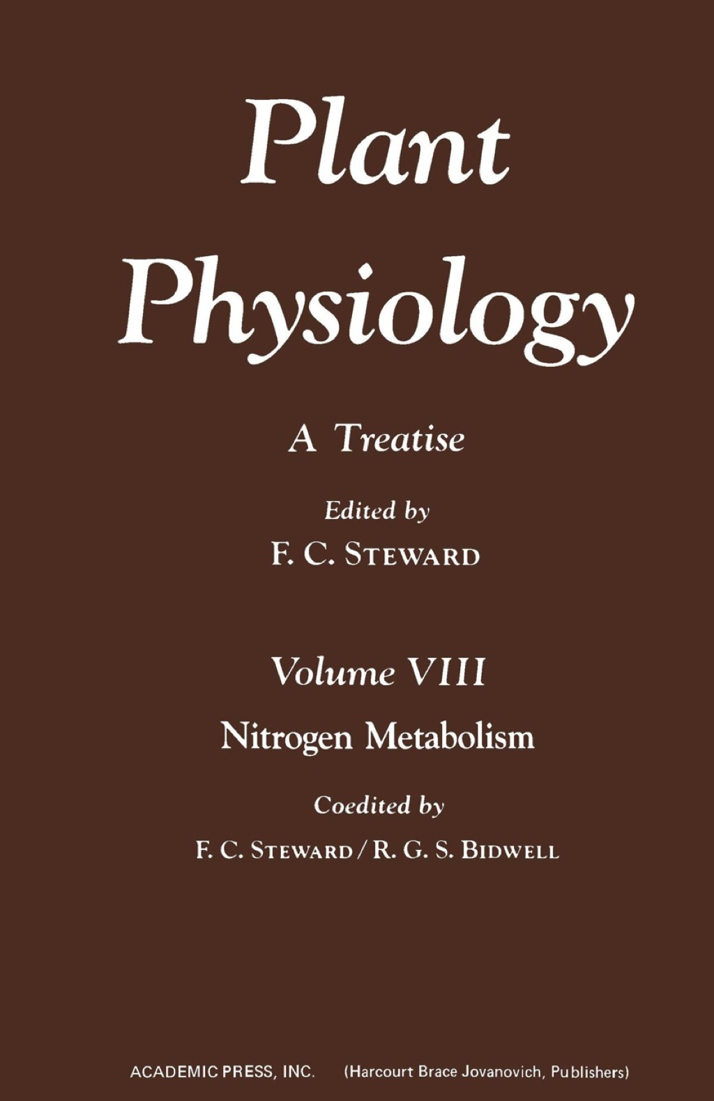 Plant Physiology 8: A Treatise: Nitrogen Metabolism 1st Edition â€“ PDF/EPUB Version Downloadable