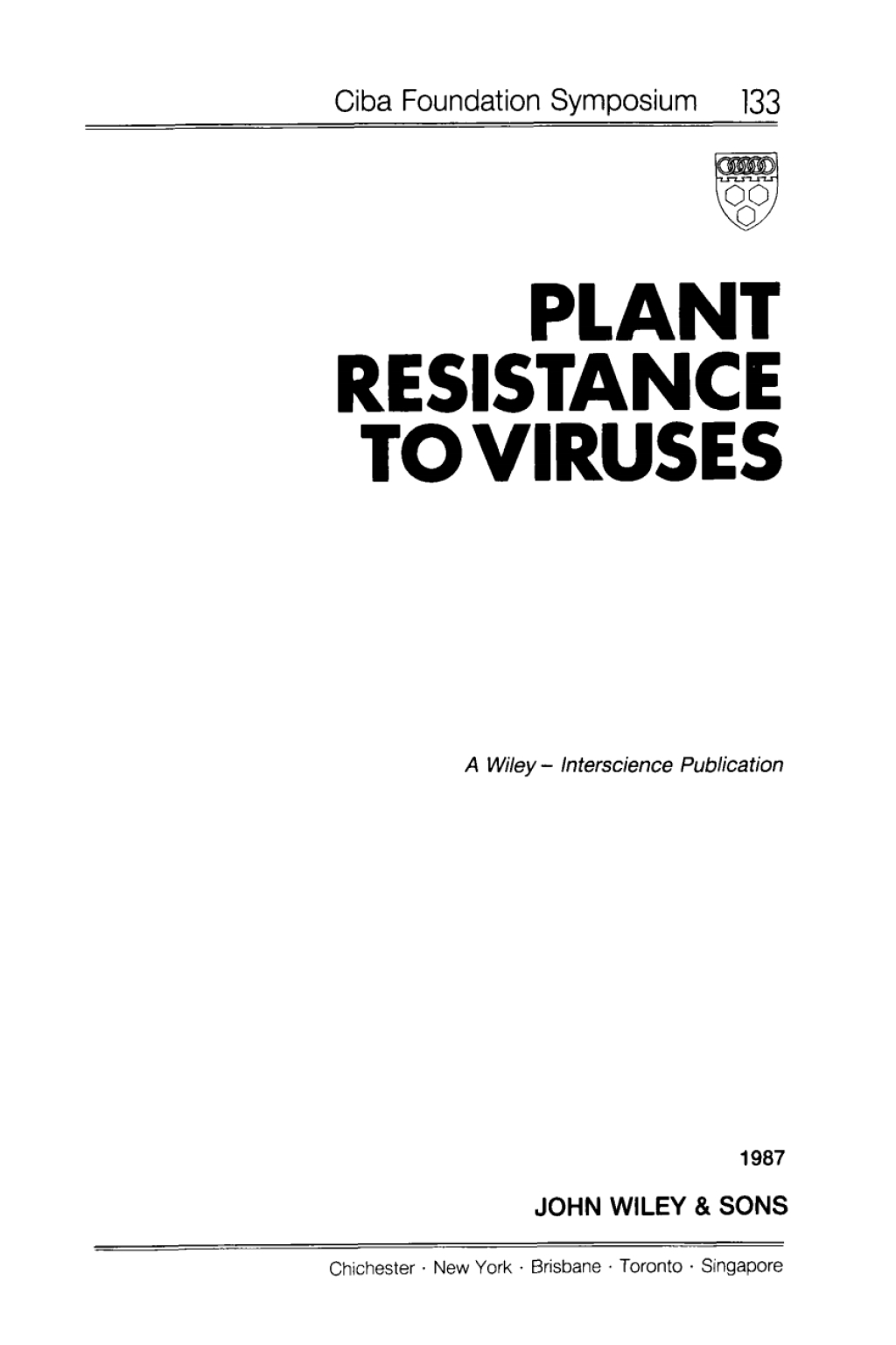 Plant Resistance to Viruses 1st Edition â€“ PDF/EPUB Version Downloadable