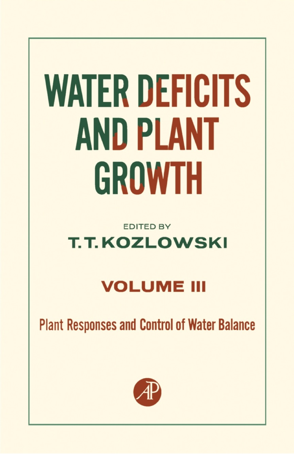 Plant Responses and Control of Water Balance 1st Edition â€“ PDF/EPUB Version Downloadable