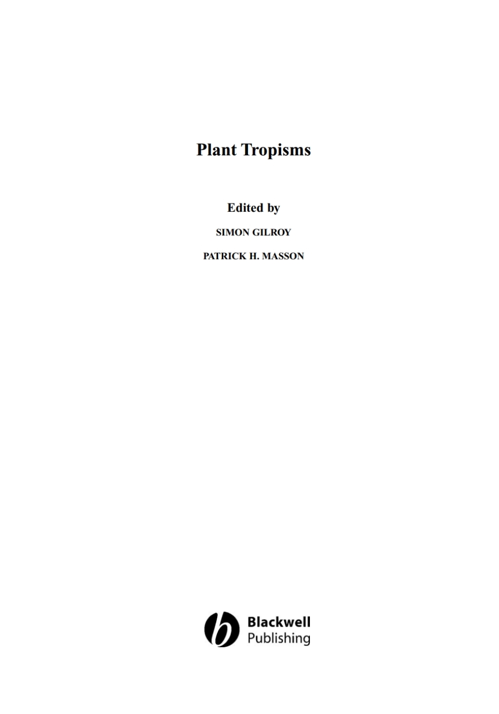 Plant Tropisms 1st Edition â€“ PDF/EPUB Version Downloadable
