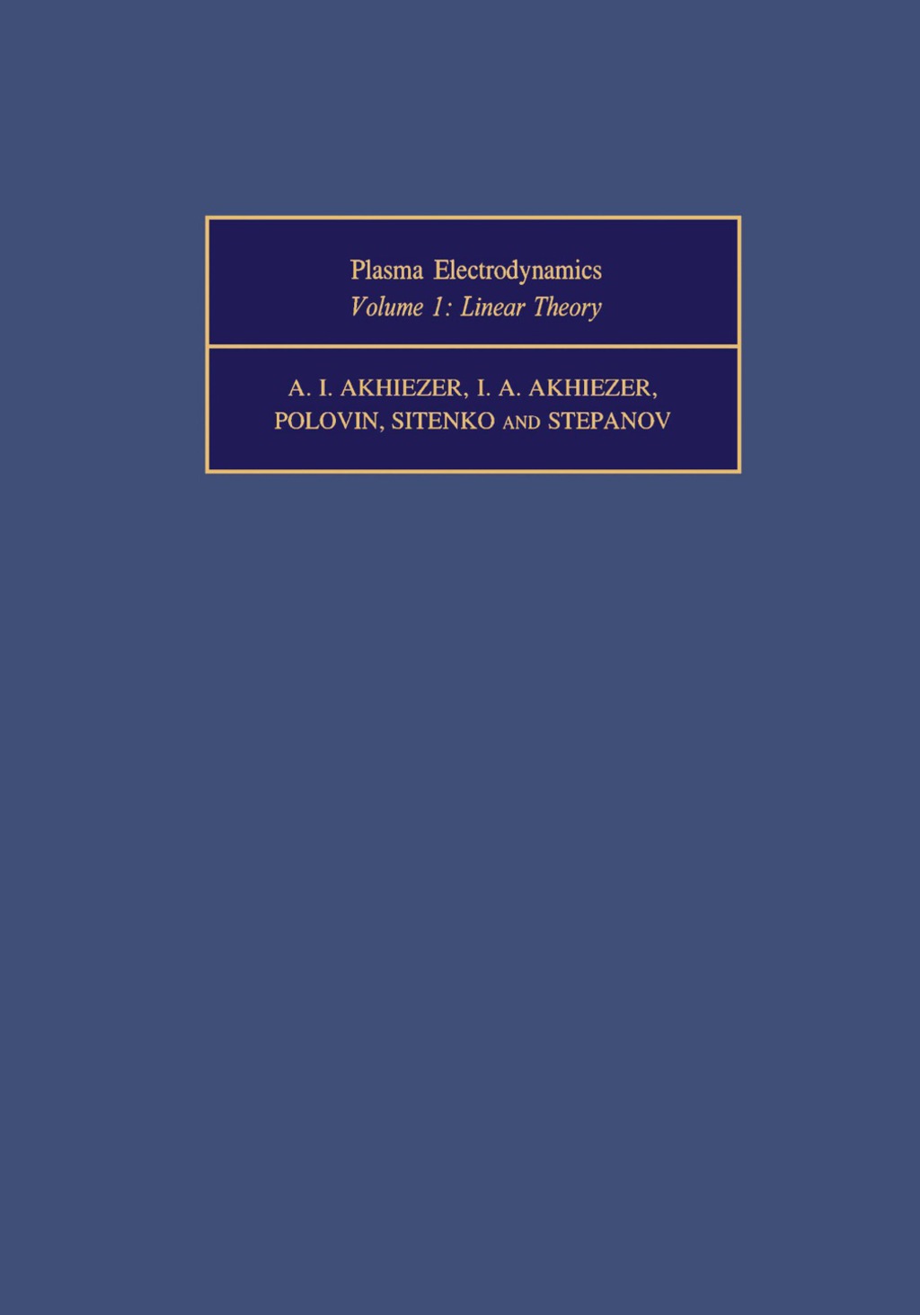 Plasma Electrodynamics Linear Theory  â€“ PDF/EPUB Version Downloadable