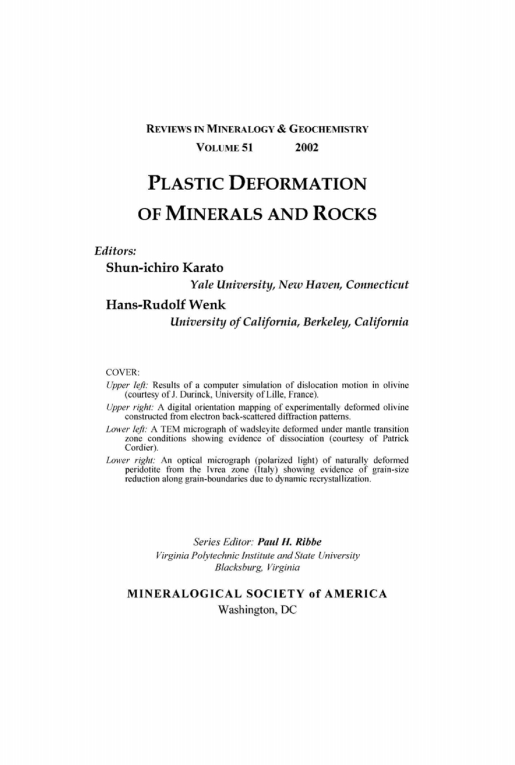 Plastic Deformation of Minerals and Rocks 1st Edition â€“ PDF/EPUB Version Downloadable