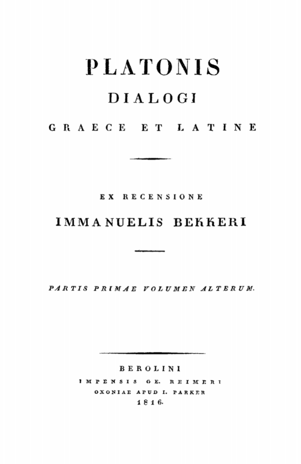 Platonis dialogi graece et latine. Partis 1, Volumen 2 1st Edition â€“ PDF/EPUB Version Downloadable