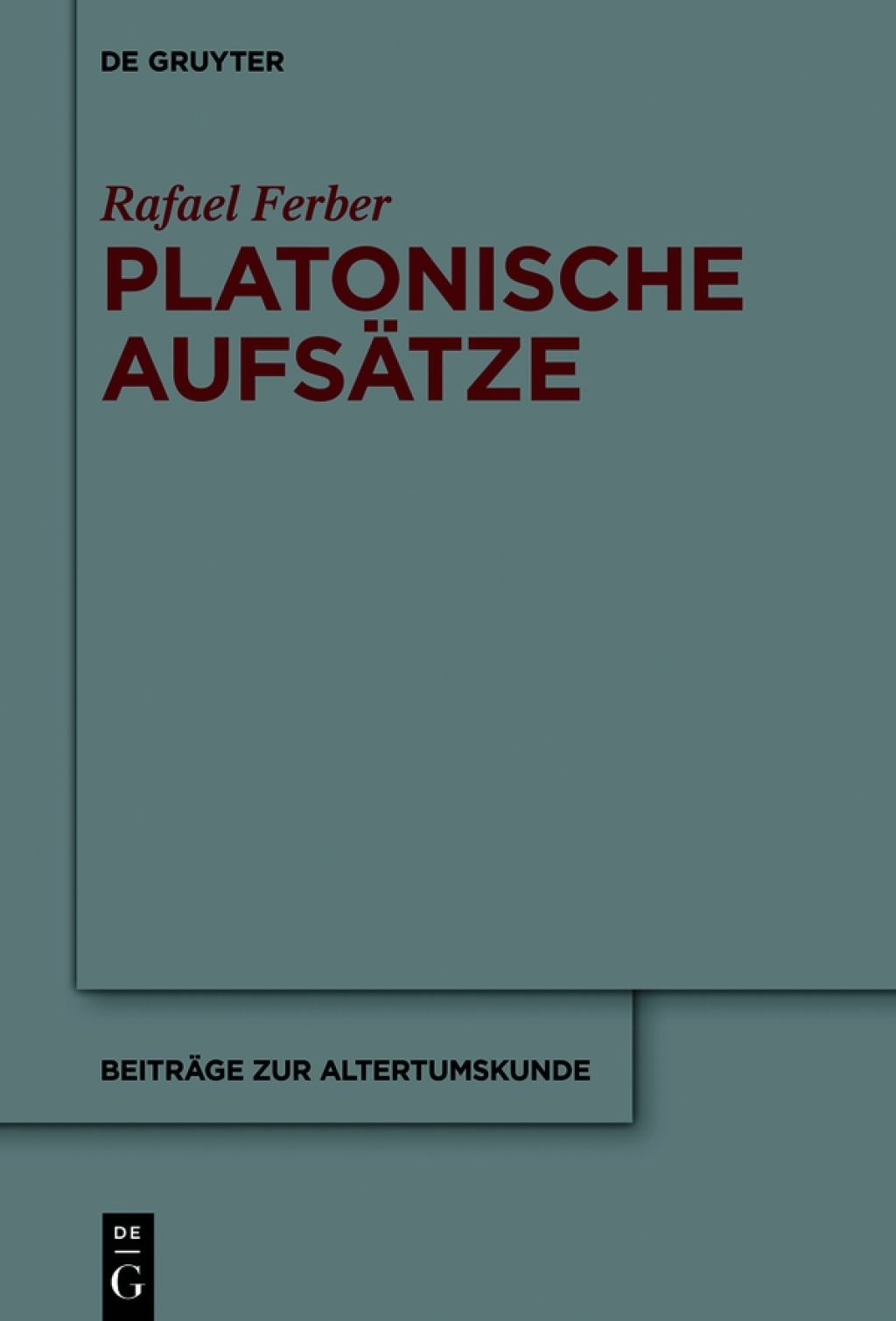 Platonische AufsÃ¤tze 1st Edition â€“ PDF/EPUB Version Downloadable