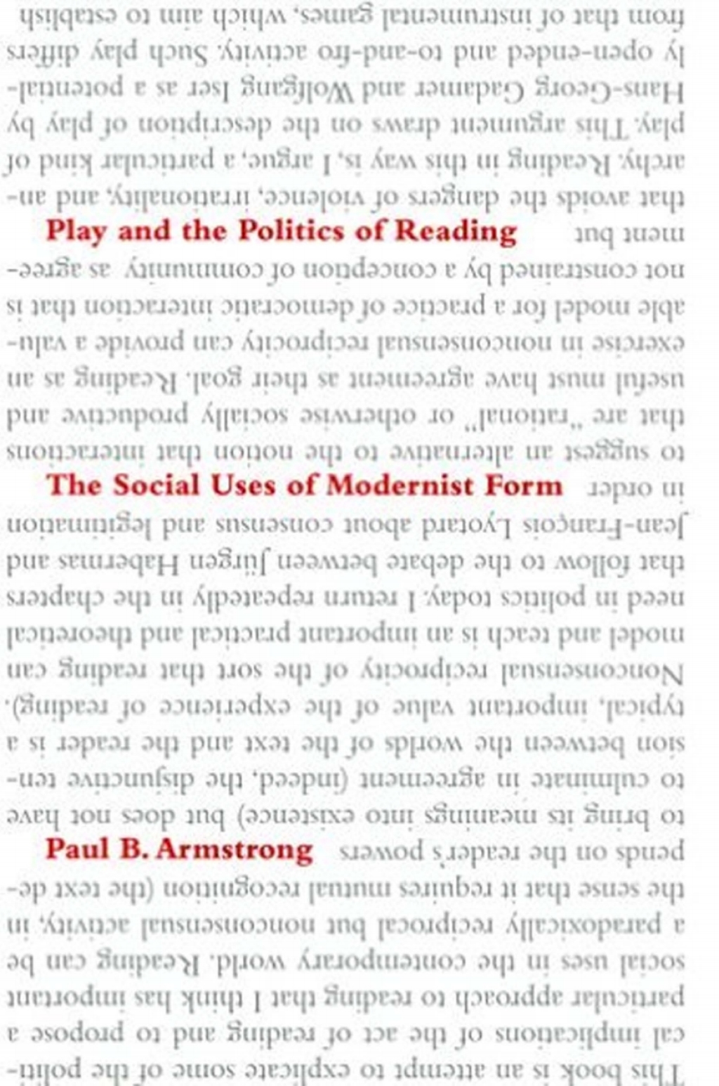Play and the Politics of Reading The Social Uses of Modernist Form  â€“ PDF/EPUB Version Downloadable