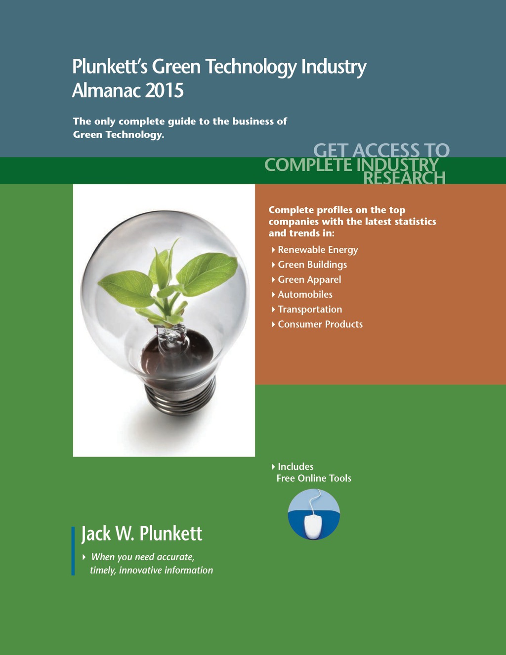 Plunkett's Green Technology Industry Almanac 2015  â€“ PDF/EPUB Version Downloadable