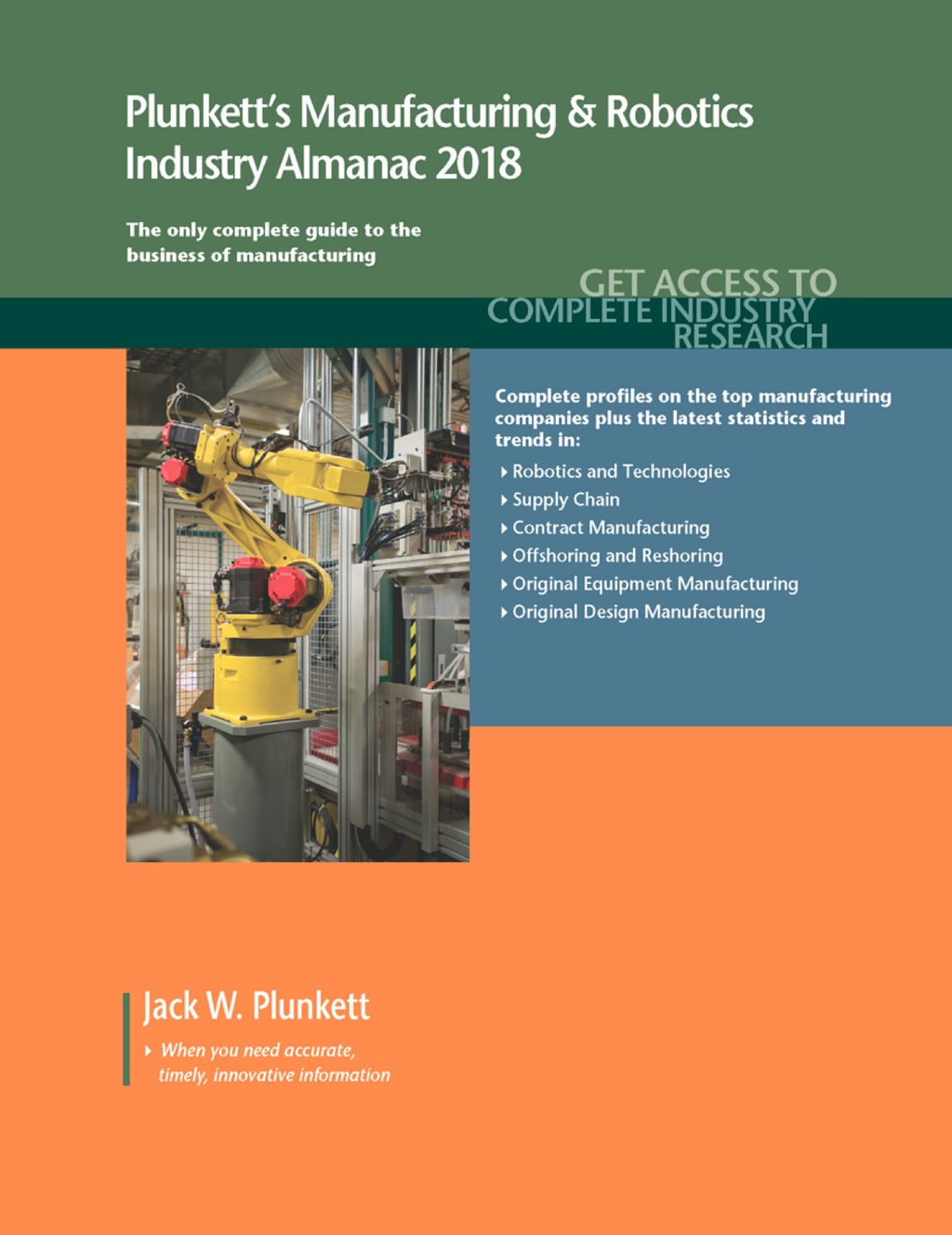 Plunkett's Manufacturing & Robotics Industry Almanac 2018  â€“ PDF/EPUB Version Downloadable
