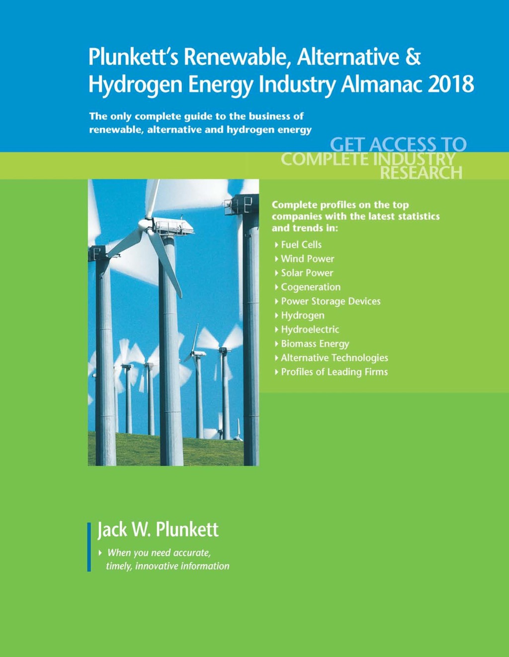 Plunkett's Renewable, Alt. & Hydro. Energy Industry Almanac 2018  â€“ PDF/EPUB Version Downloadable