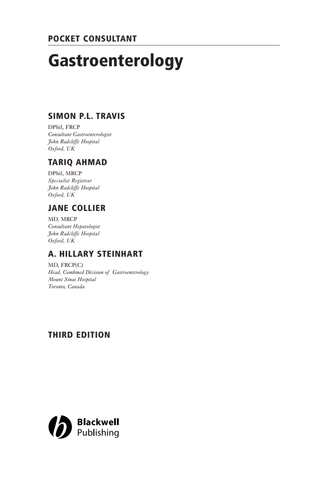 Pocket Consultant Gastroenterology 3rd Edition â€“ PDF/EPUB Version Downloadable