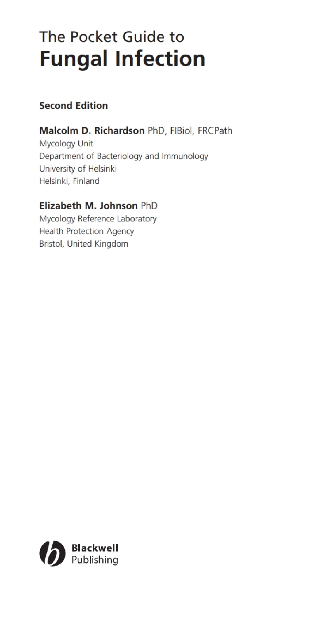 Pocket Guide to Fungal Infection 2nd Edition â€“ PDF/EPUB Version Downloadable