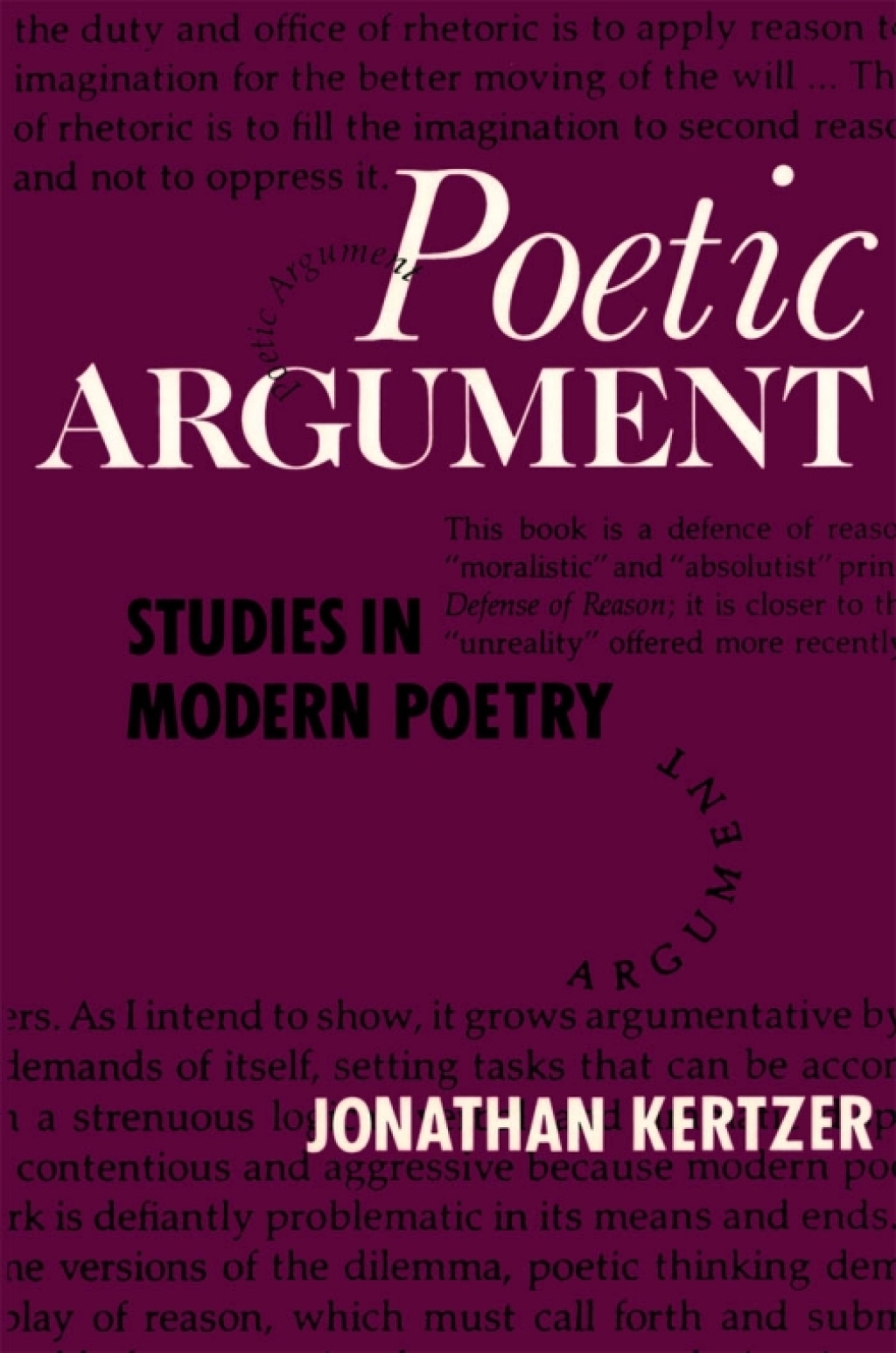 Poetic Argument Studies in Modern Poetry  â€“ PDF/EPUB Version Downloadable