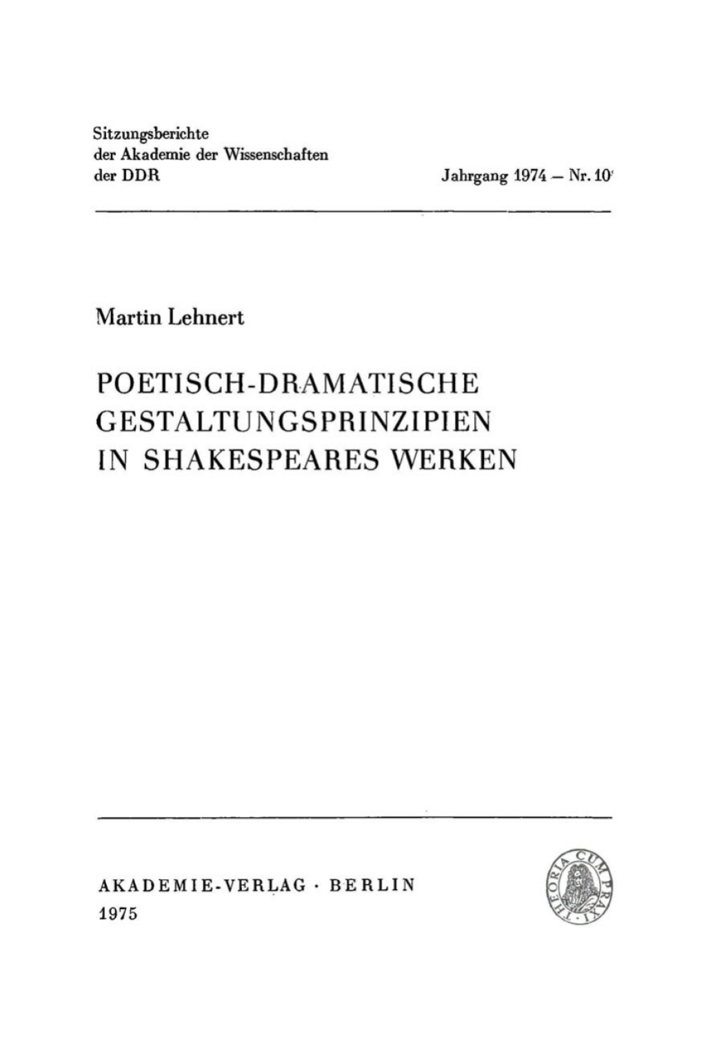 Poetisch-dramatische Gestaltungsprinzipien in Shakespeares Werken 1st Edition â€“ PDF/EPUB Version Downloadable