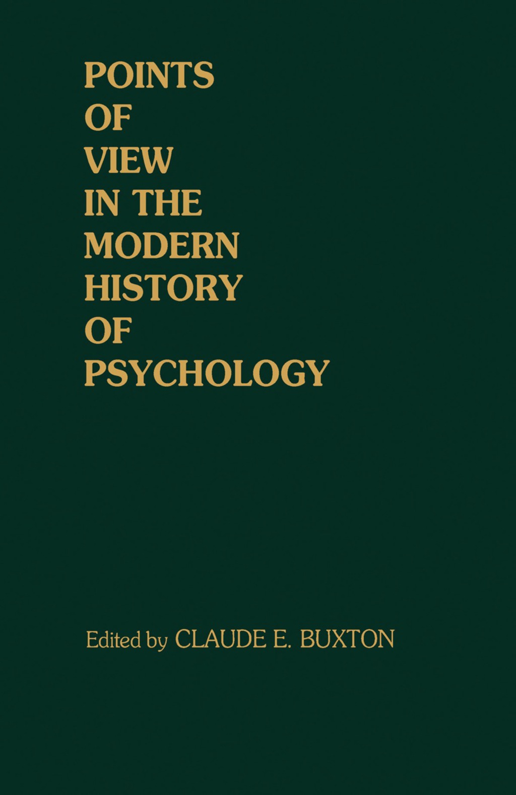 Points of View in the Modern History of Psychology  â€“ PDF/EPUB Version Downloadable