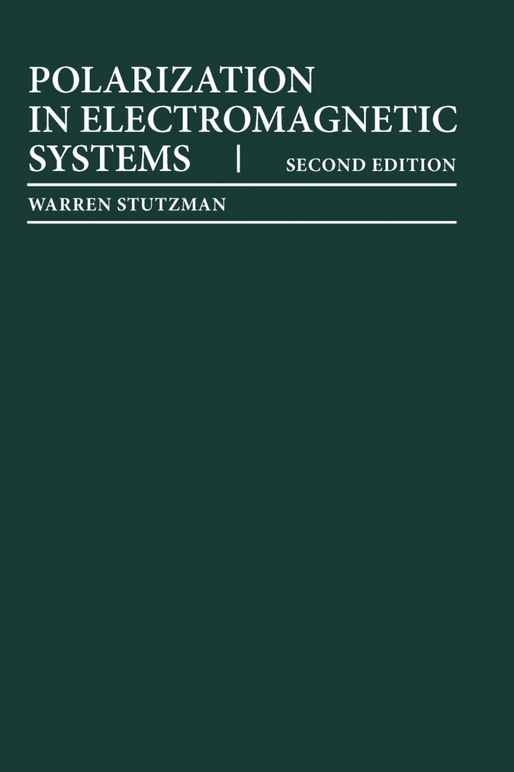 Polarization in Electromagnetic Systems 2nd Edition â€“ PDF/EPUB Version Downloadable