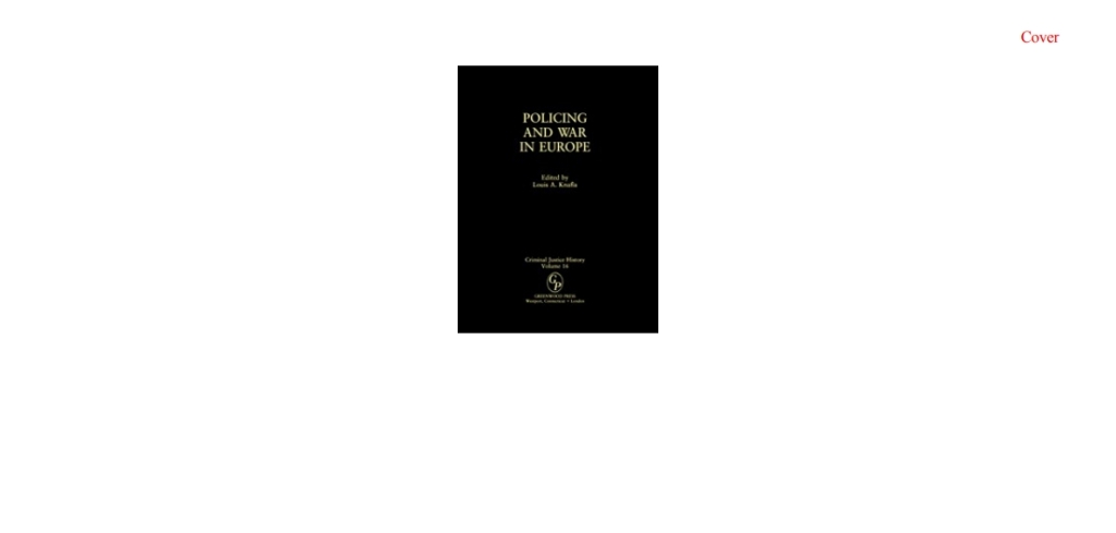 Policing and War in Europe 1st Edition â€“ PDF/EPUB Version Downloadable