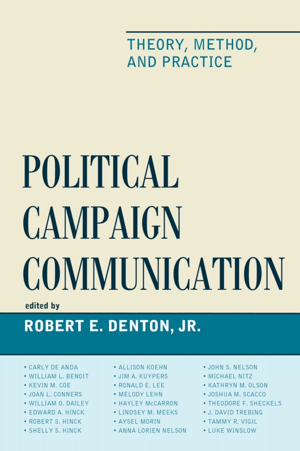 Political Campaign Communication Theory, Method, and Practice 1st Edition â€“ PDF/EPUB Version Downloadable