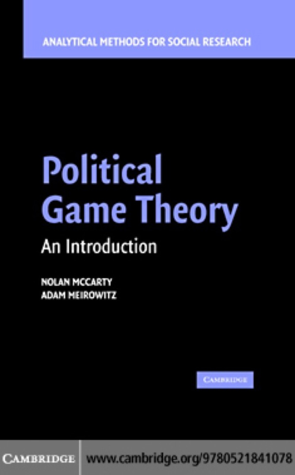 Political Game Theory An Introduction 1st Edition â€“ PDF/EPUB Version Downloadable