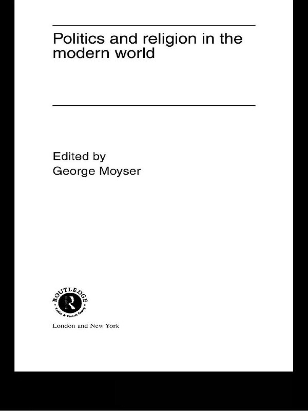 Politics and Religion in the Modern World 1st Edition â€“ PDF/EPUB Version Downloadable