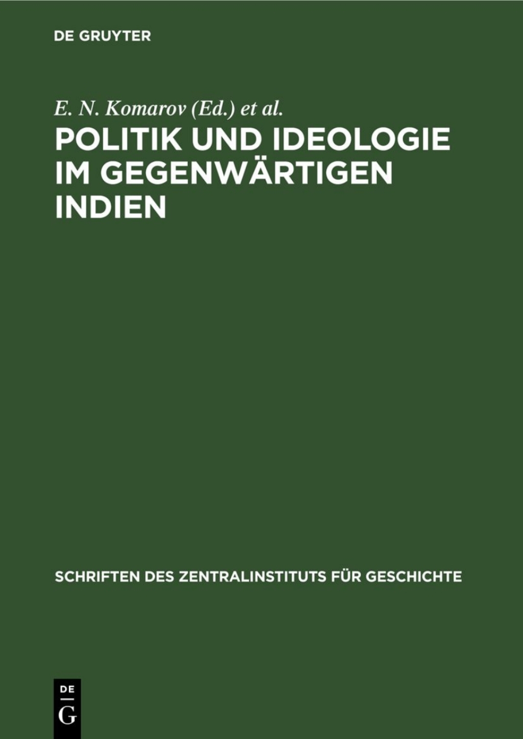 Politik und Ideologie im gegenwÃ¤rtigen Indien 1st Edition â€“ PDF/EPUB Version Downloadable
