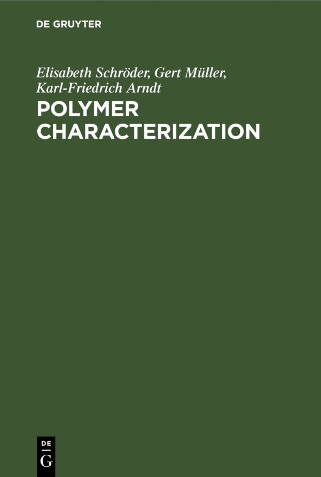 Polymer Characterization 1st Edition â€“ PDF/EPUB Version Downloadable