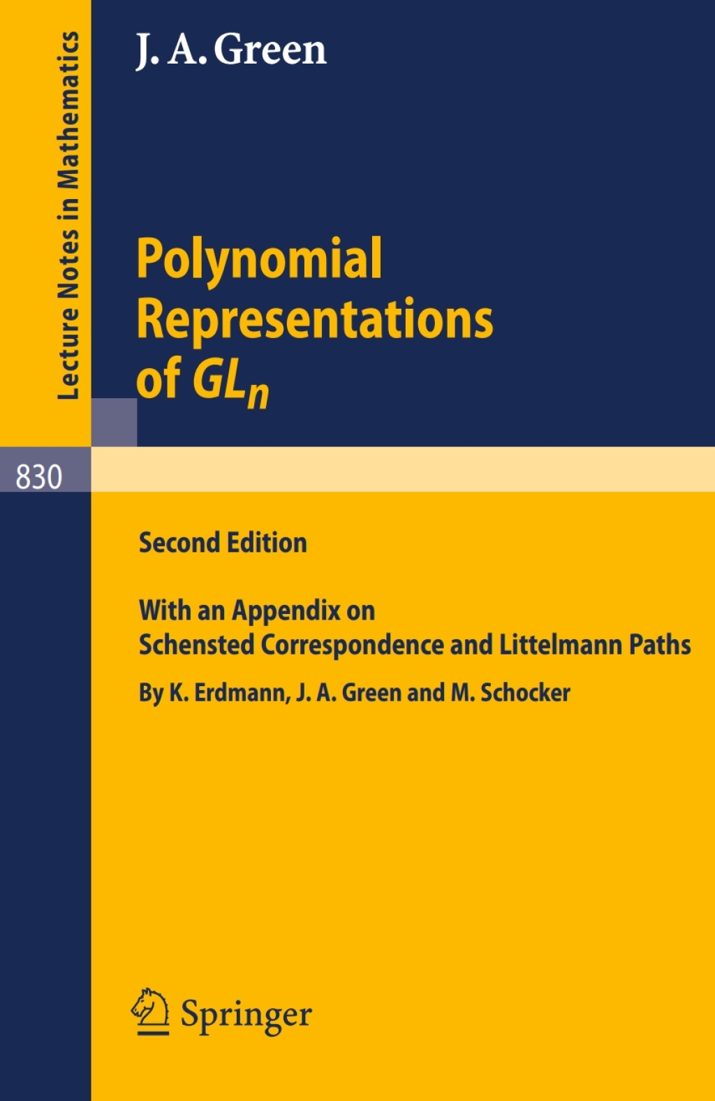 Polynomial Representations of GL_n with an Appendix on Schensted Correspondence and Littelmann Paths 2nd Edition â€“ PDF/EPUB Version Downloadable