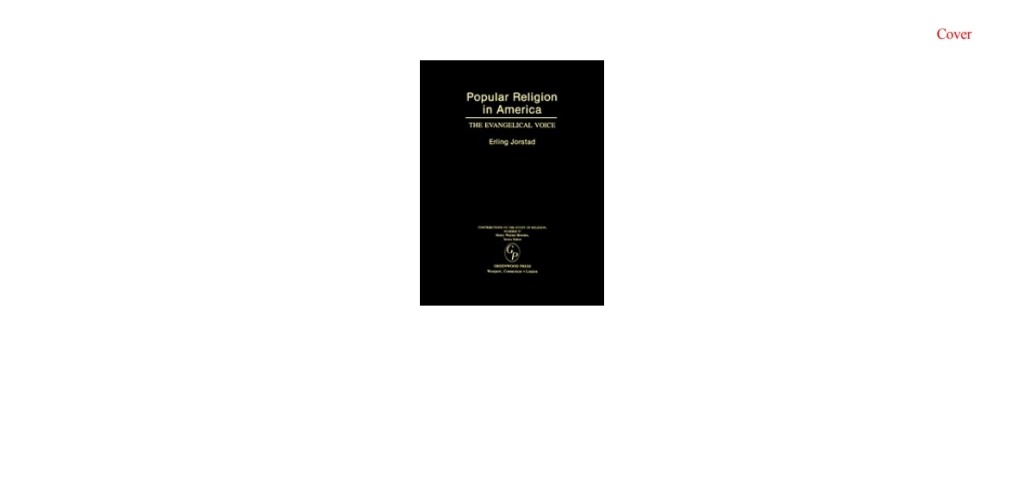 Popular Religion in America The Evangelical Voice 1st Edition â€“ PDF/EPUB Version Downloadable