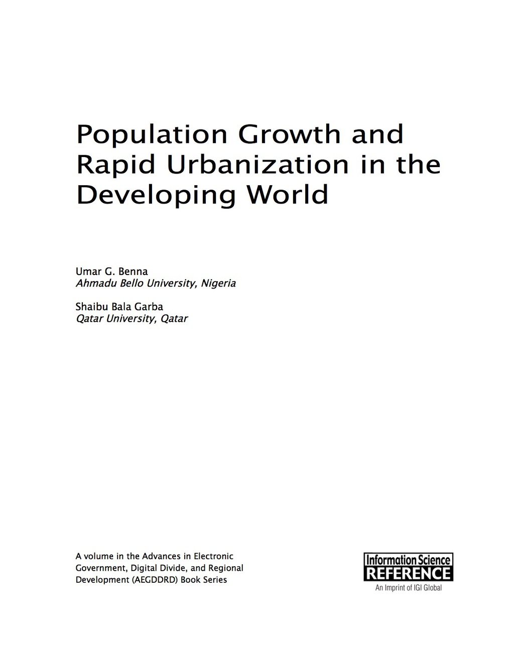 Population Growth and Rapid Urbanization in the Developing World  â€“ PDF/EPUB Version Downloadable