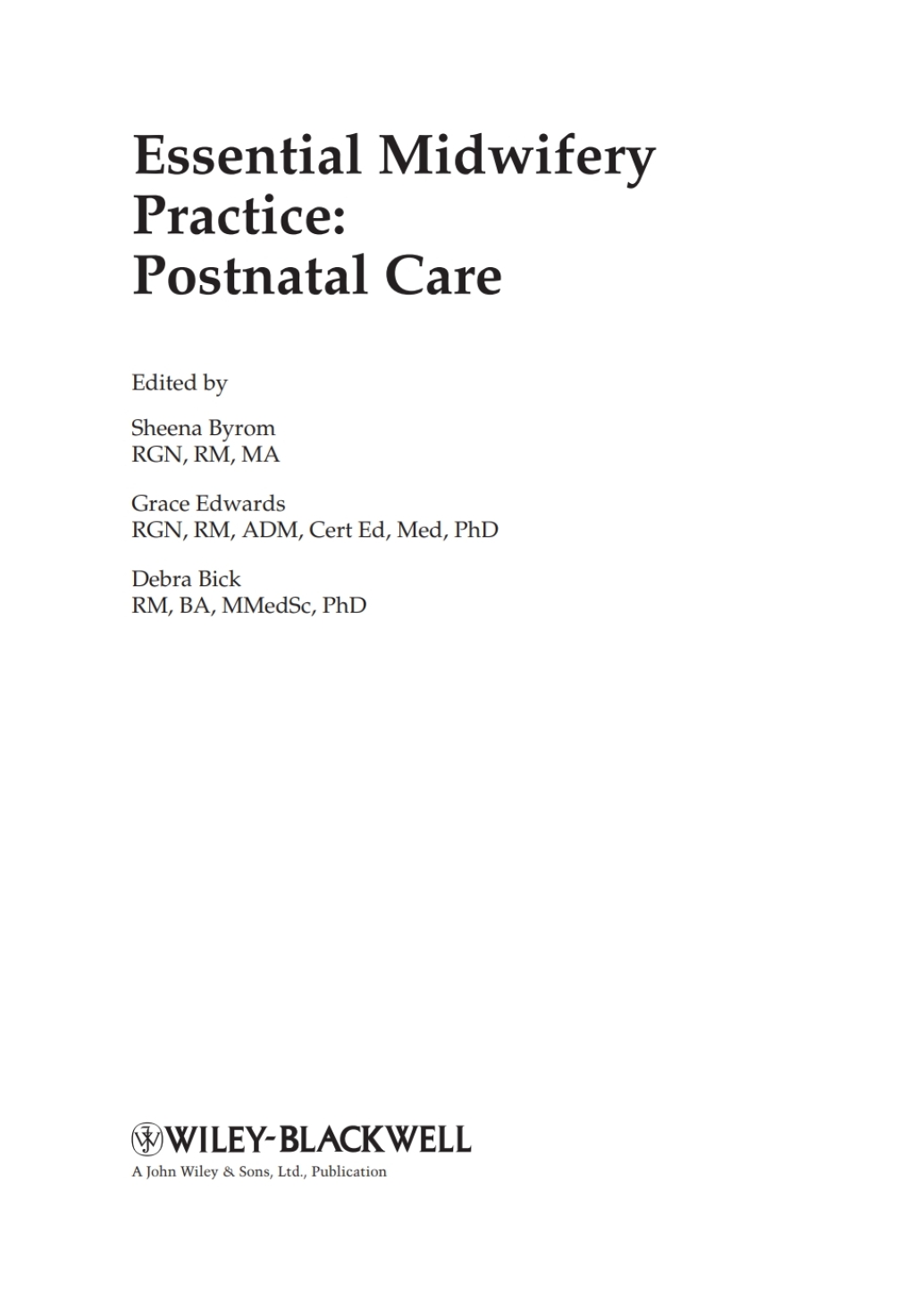 Postnatal Care Postnatal Care 1st Edition â€“ PDF/EPUB Version Downloadable