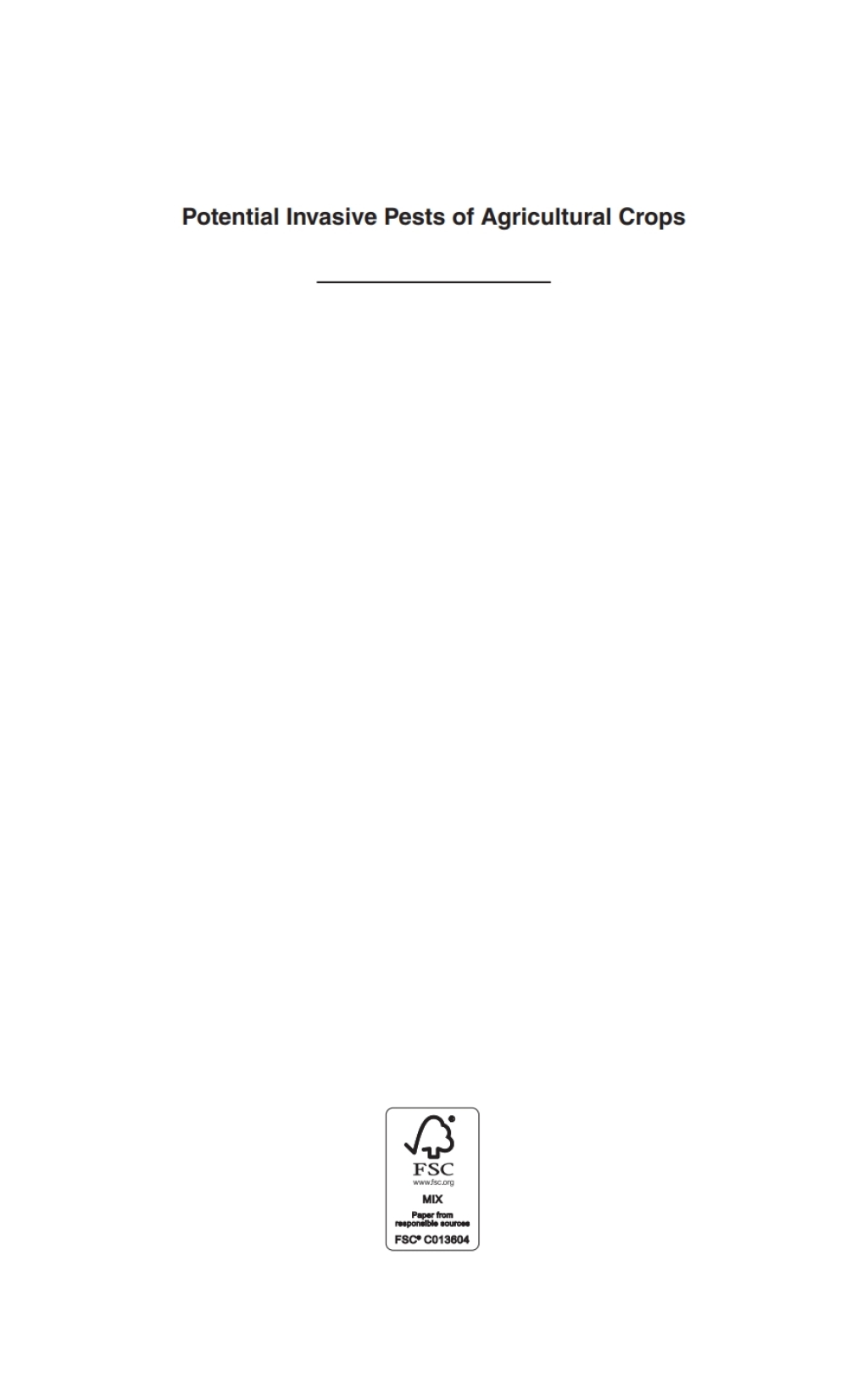 Potential Invasive Pests of Agricultural Crops  â€“ PDF/EPUB Version Downloadable