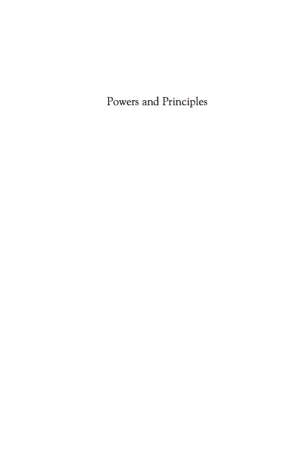 Powers and Principles  â€“ PDF/EPUB Version Downloadable